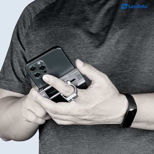 [Leofoto USA] Leofoto PC-60 Silver Smartphone Mini Lightweight Clamp / Holder  - Picture 5 of 8