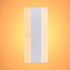 Image of Acrylic White Metal LED Wall Light 12W Warm White 3000K