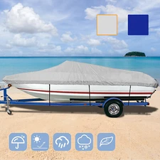 Trailerable Boat Cover Waterproof Heavy Duty Marine Grade Dust V-Hull Runabout