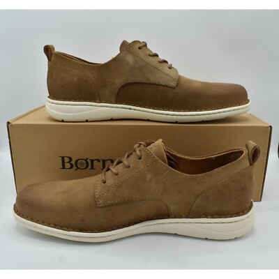 Born Mens Size 9.5 Todd Plain Toe Saddle Tan Distressed  display picture 2