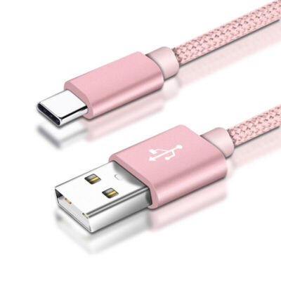 1M/2M/3M geflochtenes USB Typ C Datenladekabel für Samsung Xiaomi Huawei Oppo