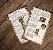 Our Lady of Loreto large laminated Holy Prayer card. Devotional Art. 7x11 size