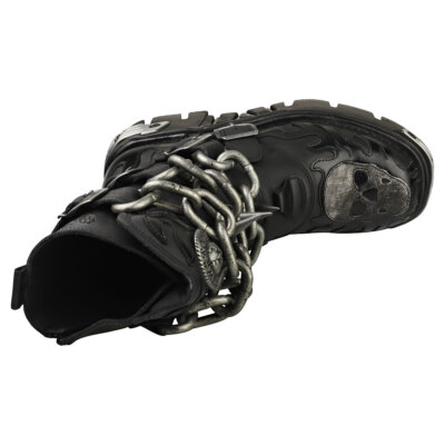 New Rock M-727-s5 Unisex Black Platform Boots - 6 US | eBay