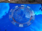 Sharon Cabbage Rose Pink Depression Glass 11.5" Footed Cake Plate Federal Glass