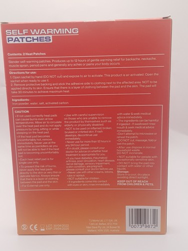 Heat Relief Self Warming Patches (2 Large Heat Patches) (B77) - 第 3/7 張圖片