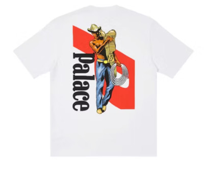 Palace Skateboards Saves T-Shirt Tee White Size XL Cowboy
