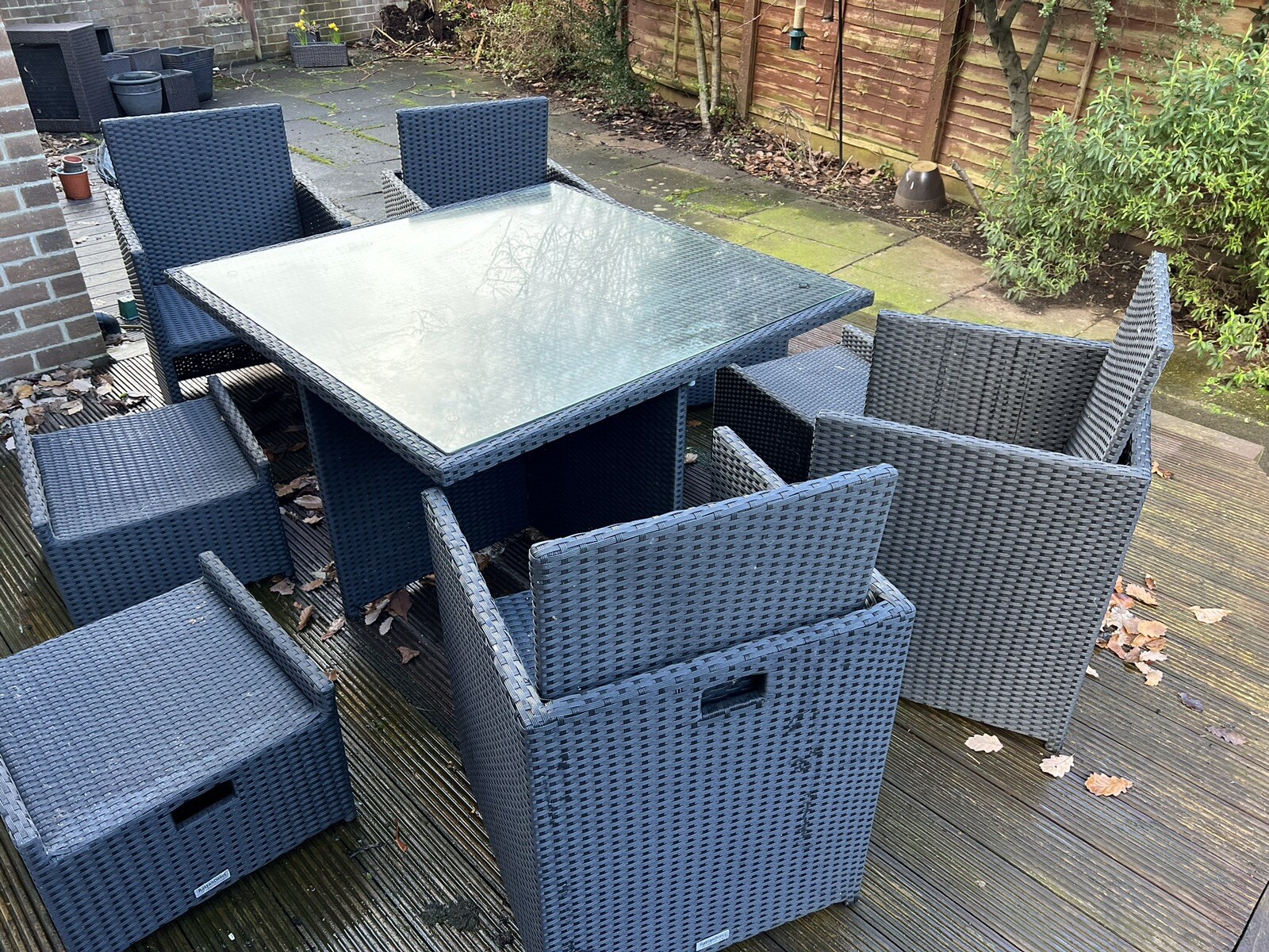 Rattan Modular Garden Table & Chairs eBay