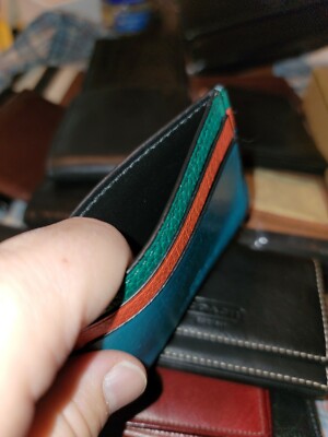 Men's Rare Coach Italian Leather! Green Blue & Red Credit