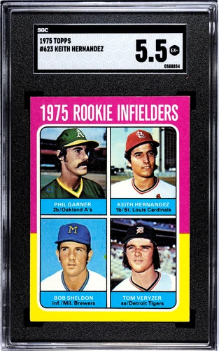 1975 Topps Keith Hernandez SGC Graded 5.5 Rookie Infielders Card St. Louis #623