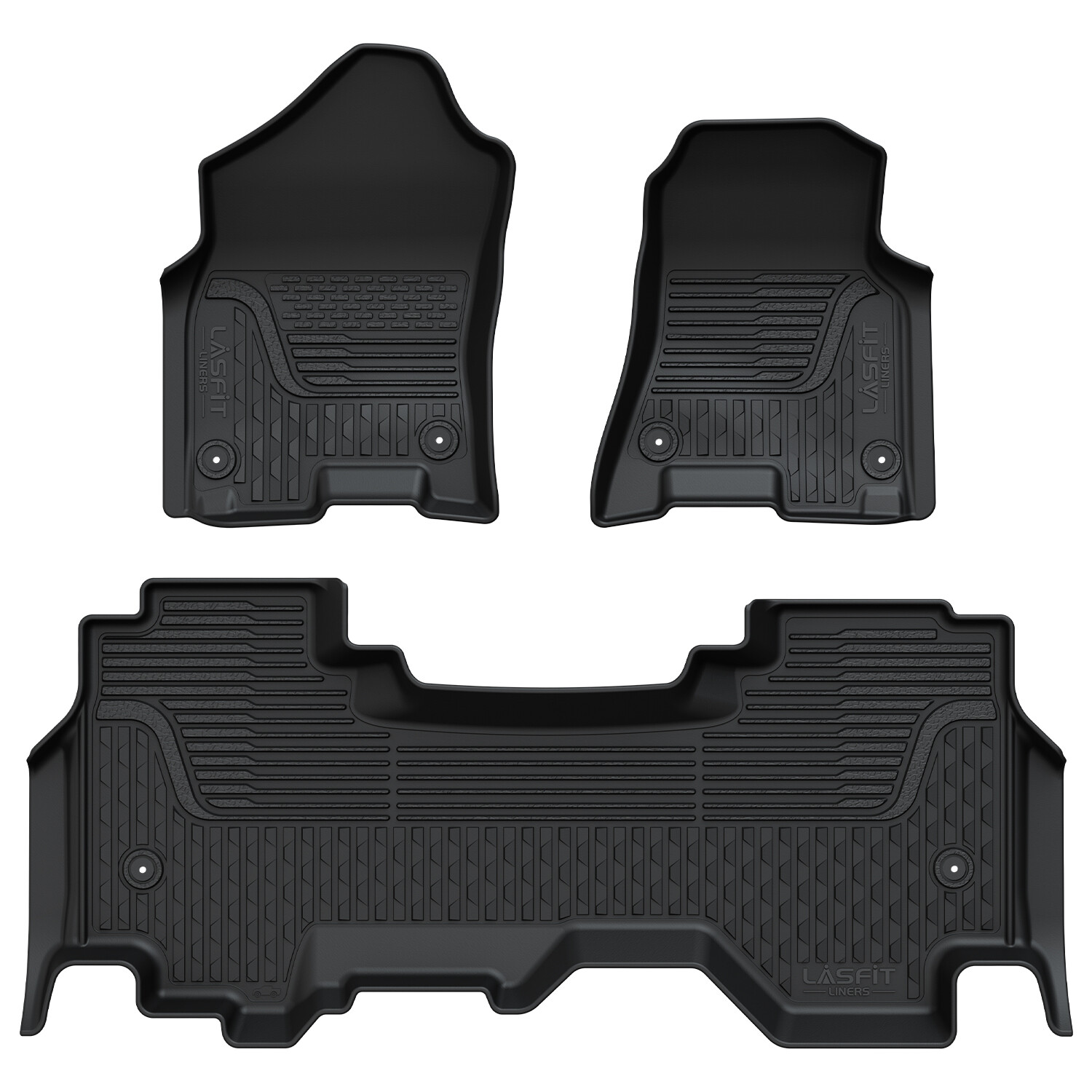 LASFIT Floor Mats for RAM 1500 2019-2024 Quad Cab Custom Anti-slip 1st & 2nd Row