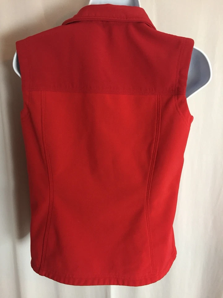 Extra Small Womens Outdoor Vest Fleece Lined Red XS Snozu  - Image 3 of 4