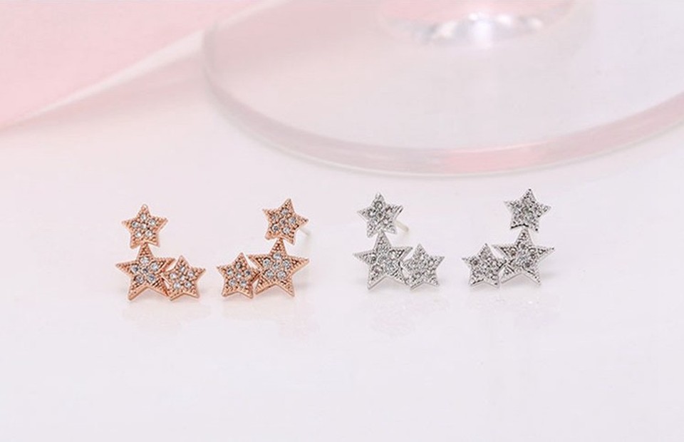 Sparkling Star Stud Earrings for Women