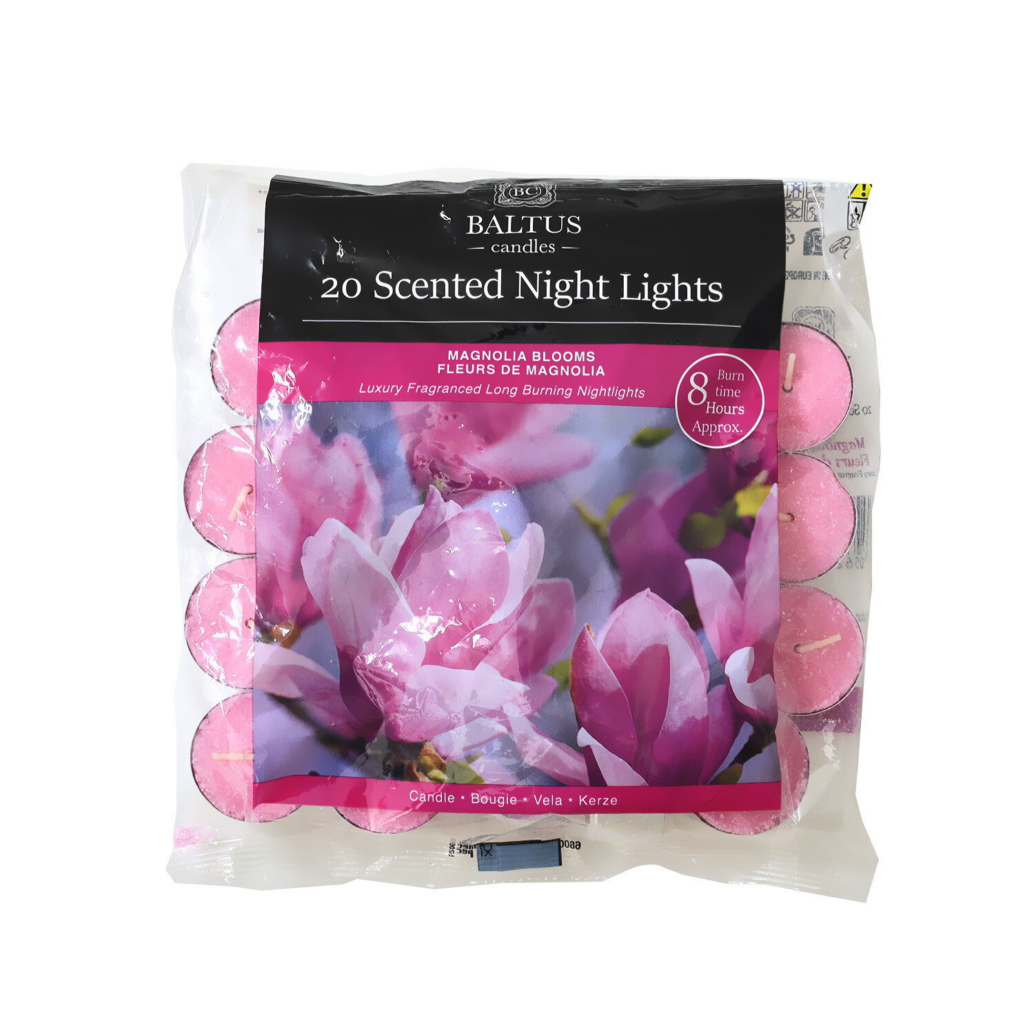 20pc Scented Tealights Night Candle Magnolia Blooms 8hrs Burning Time by Baltus