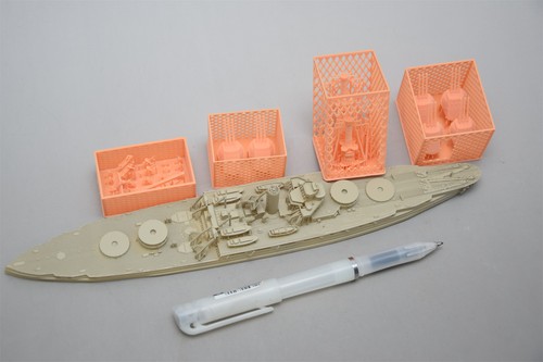 G-146 1/700 Pennsylvania battleship 1920 resin 3D printed red wax model - Picture 6 of 14