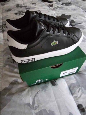 Lacoste Powercourt Casual Sneakers for boys black size 1 Excellent condition
