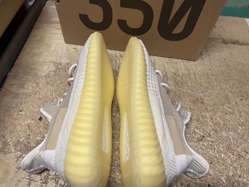 DS MENS ADIDAS YEEZY YZY BOOST 350 V2 ABEZ NATURAL FZ5246 SZ 11 DEFECT NOHANGTAG - Picture 4 of 11