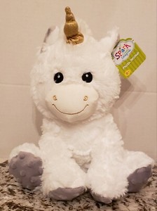 Spark Create Imagine White & Gray Unicorn Plush Soft Rattle&Crinkly Feet 11â | eBay