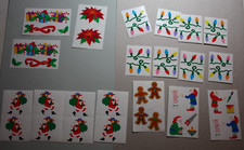 Vintage Lot Mrs. Grossman's Stickers 90s Santa, elves, gingerbread, lights, gift