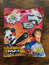Ryan's World Pocket.Watch Build It Combo Panda, 130+Bricks NEW