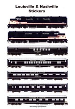 Louisville & Nashville Passenger Train 7 individual Stickers Andy Fletcher