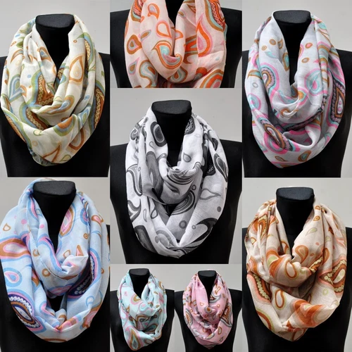 Loop Schal Loopschal Halstuch Tuch Schlauchschal Damenschal Damen Retro Tropfen