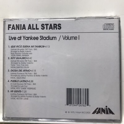 RARE cd SALSA Fania Live At Yankee Stadium Volume 1 Que Rico Suena Mi Tambor
