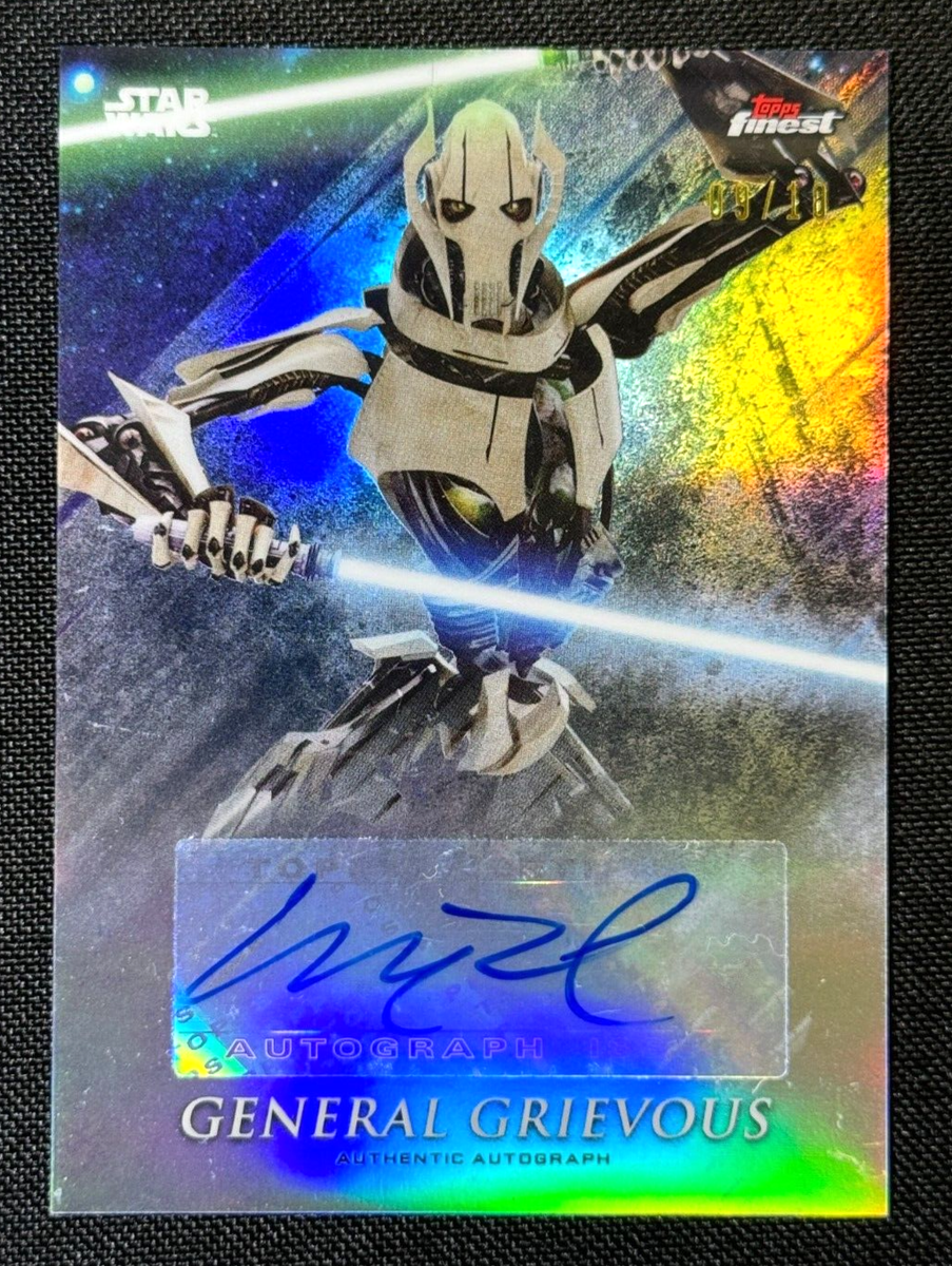 General Grievous Star Wars Topps Finest Mathew Wood Autograph