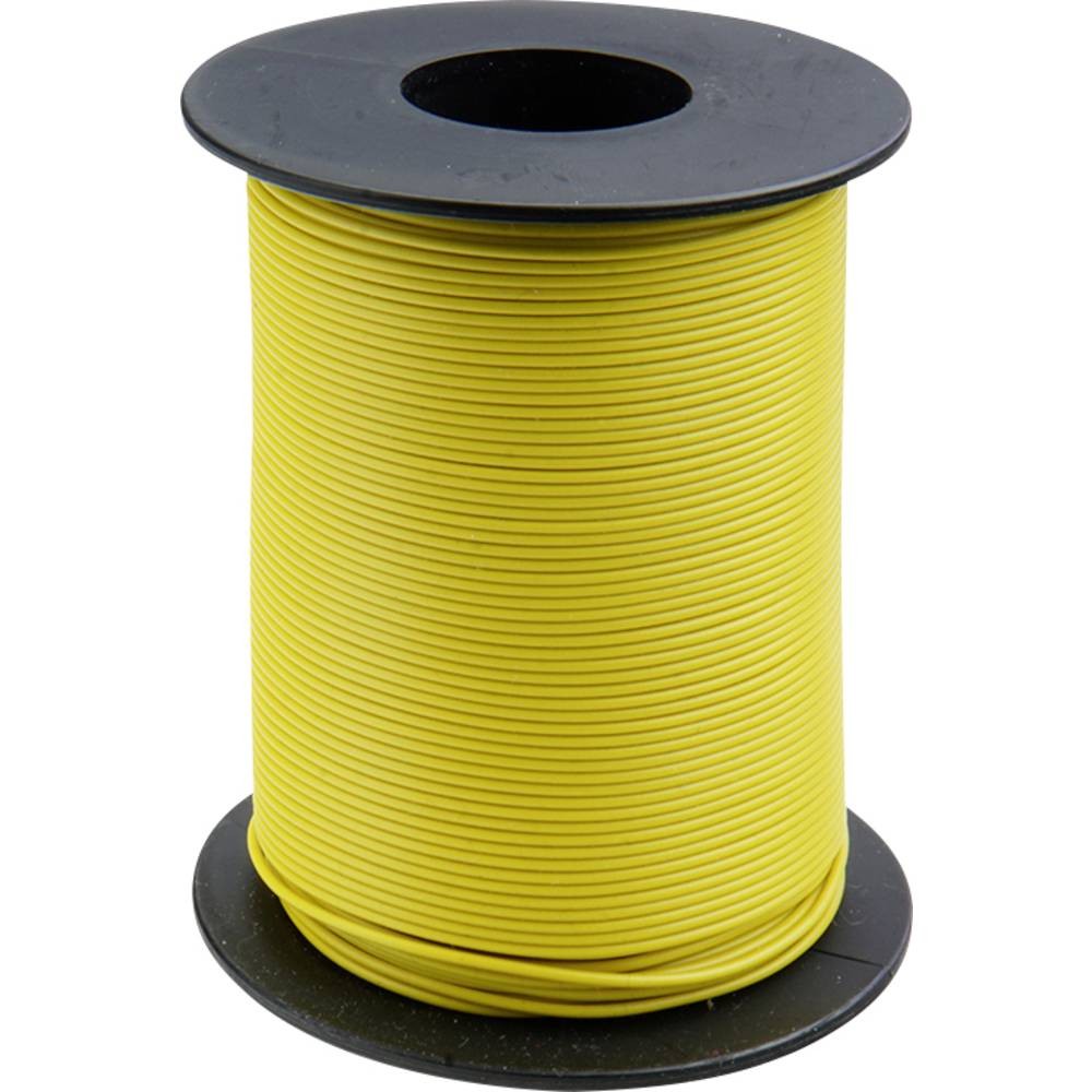 Fil de câblage jaune 0.20 mm² Donau 100m pour prototypage électronique et modélisme