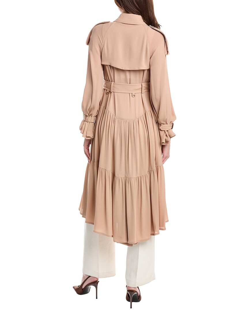 Valentino Silk Coat Women's Brown 38 thumbnail 2