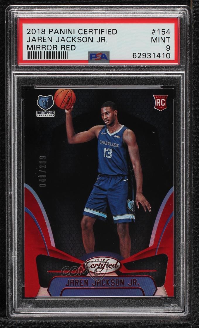 2018-19 Certified Mirror Red 48/299 Jaren Jackson Jr #154 PSA 9 MINT 0d69