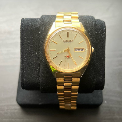 Vintage Citizen Automatic Herrenuhr ''Eagle 7'' Gold 21 Jewels Day-Date