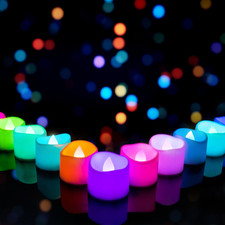 Multi Color Changing Tea Lights Candles Battery Operated, LED Holiday Candles Te