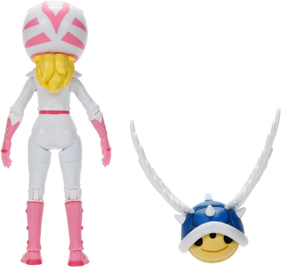 BOX ROTTO SUPER MARIO MOVIE Figura Action Articolata 13cm BIKER PEACH ORIGINALE - Immagine 4 di 4