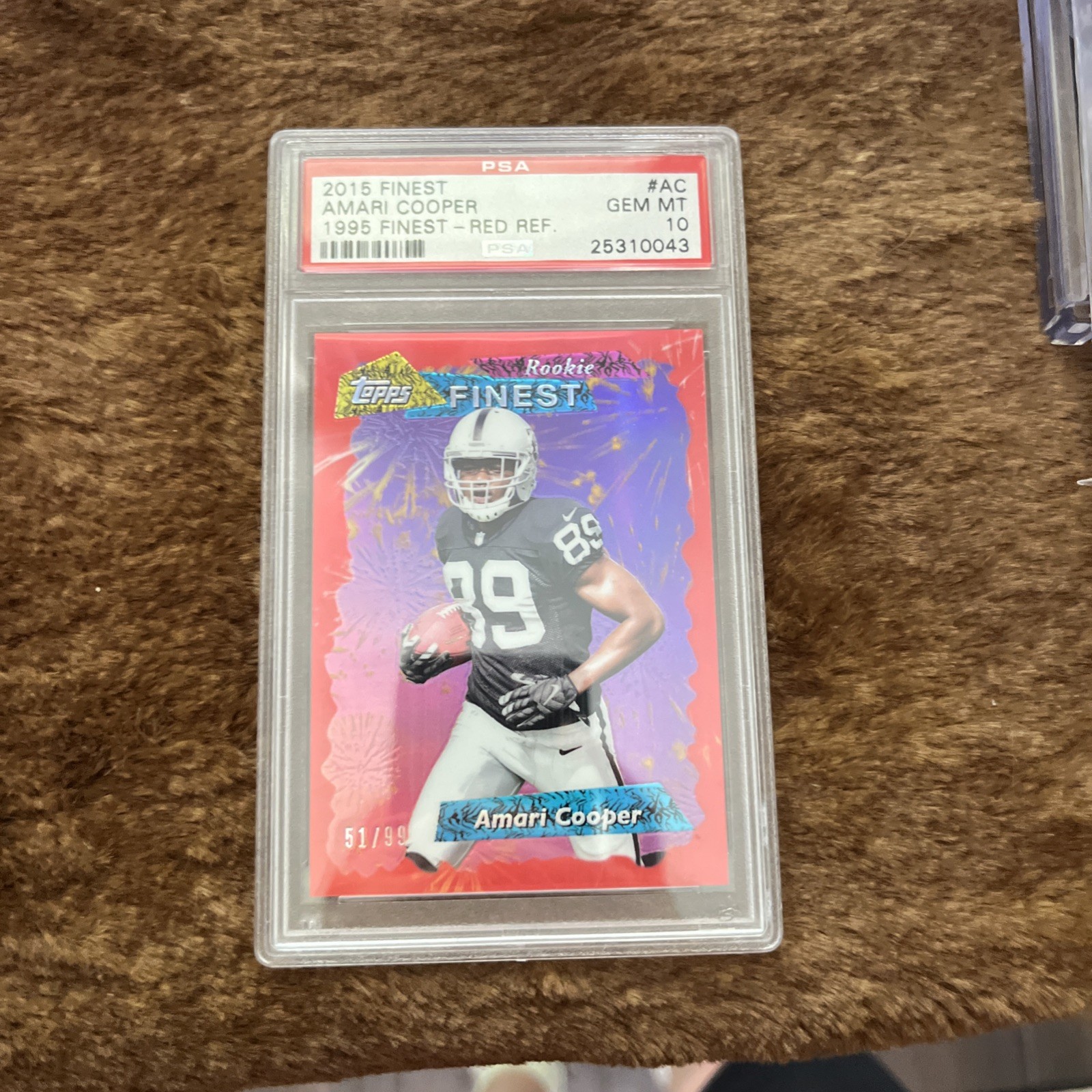 Amari Cooper Finest 1995 Finest Refractor #AC Red Refractor