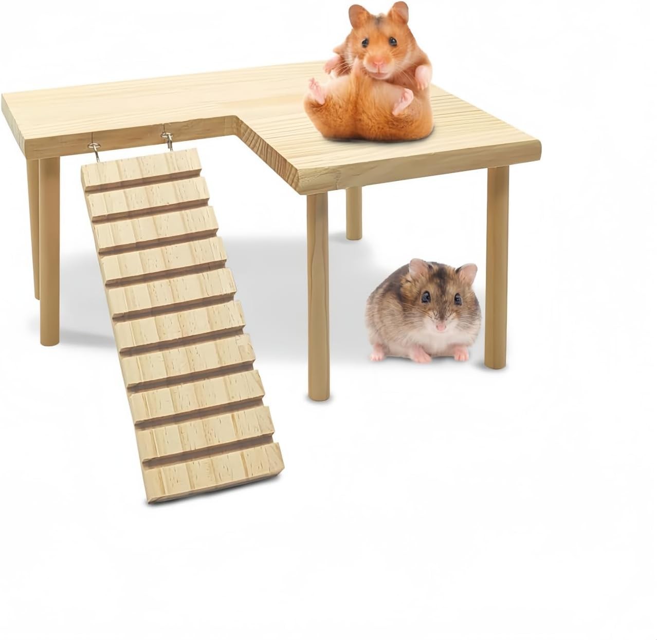 Hamster Platform，With Climbing Ladder,Hamster Wooden Platform Suitable for Pets