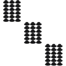 Set of 3 Mini Black Hat Top Snowman Hats for Crafts Small Dolls Miniature