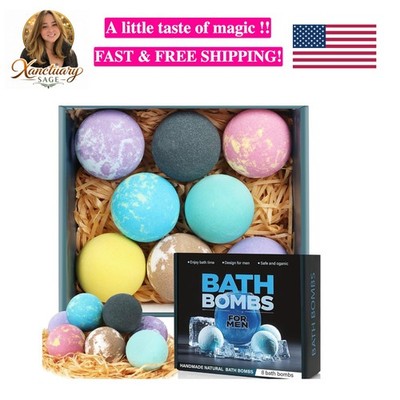 Bath Bombs for Men and Women, Gifts Set for Women & Men with Strong Scented H...