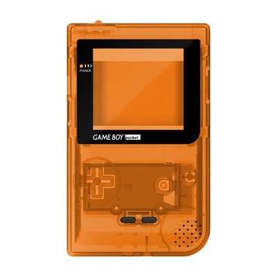 RetroSix IPS Q5 Gehäuse Set für Game Boy Pocket Bernstein Shell GBP Orange