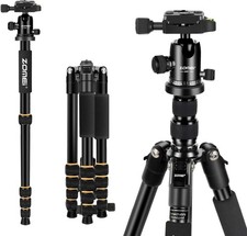 Tripod 62" Light Weight DSLR Tripod with Ball Head Quick Release Plate and Ca...