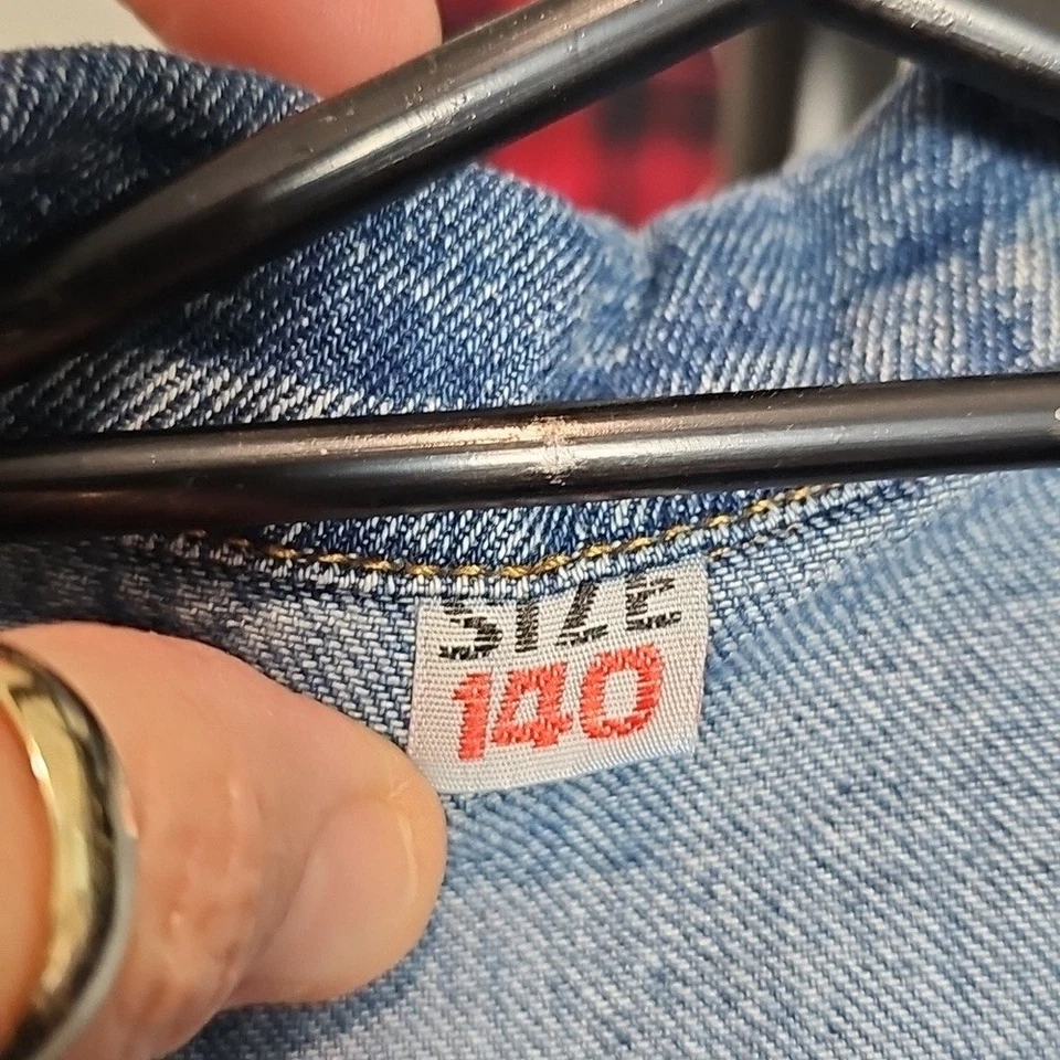 Chaleco Jean 100% Algodón Denim Azul Talla Adolescentes Niñas 14 Envejecido Foto 2 de 3