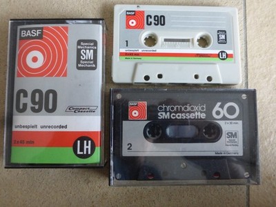 2 x BASF C-90 LH Compact Kassette  + CM Cassette 60 - RAR -
