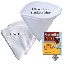 Maple Syrup Filter Set - 1 Qt. 3 pieces - One Maple Syrup Making Heavy Duty...