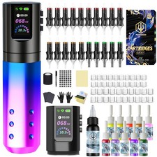 Maquina De Tatuaje Kit Para Tatuar Tattoo Rotativa Pluma Inalambrico Profesional