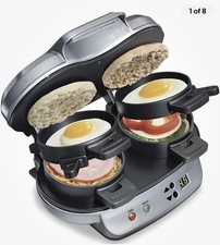 Hamilton Beach 25490A tostadora sándwich desayuno doble - plateada