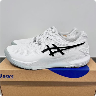 ASICSs GEL-RESOLUTION 9 Men's and Women's Durable Sneakers Black and White NEW