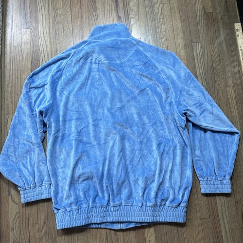 Vintage Men’s XL South Pole Blue Velour Track Suit Hip Hop Retro Streetwear - Picture 10 of 22