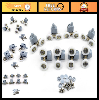 8 Pcs Shower Door Rollers Wheels Pulleys Twin Top Bottom Replacement Parts 23mm