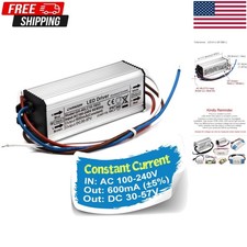 LED Driver 600mA Constant Current 30V-57V Waterproof Aluminium Input 100-2...