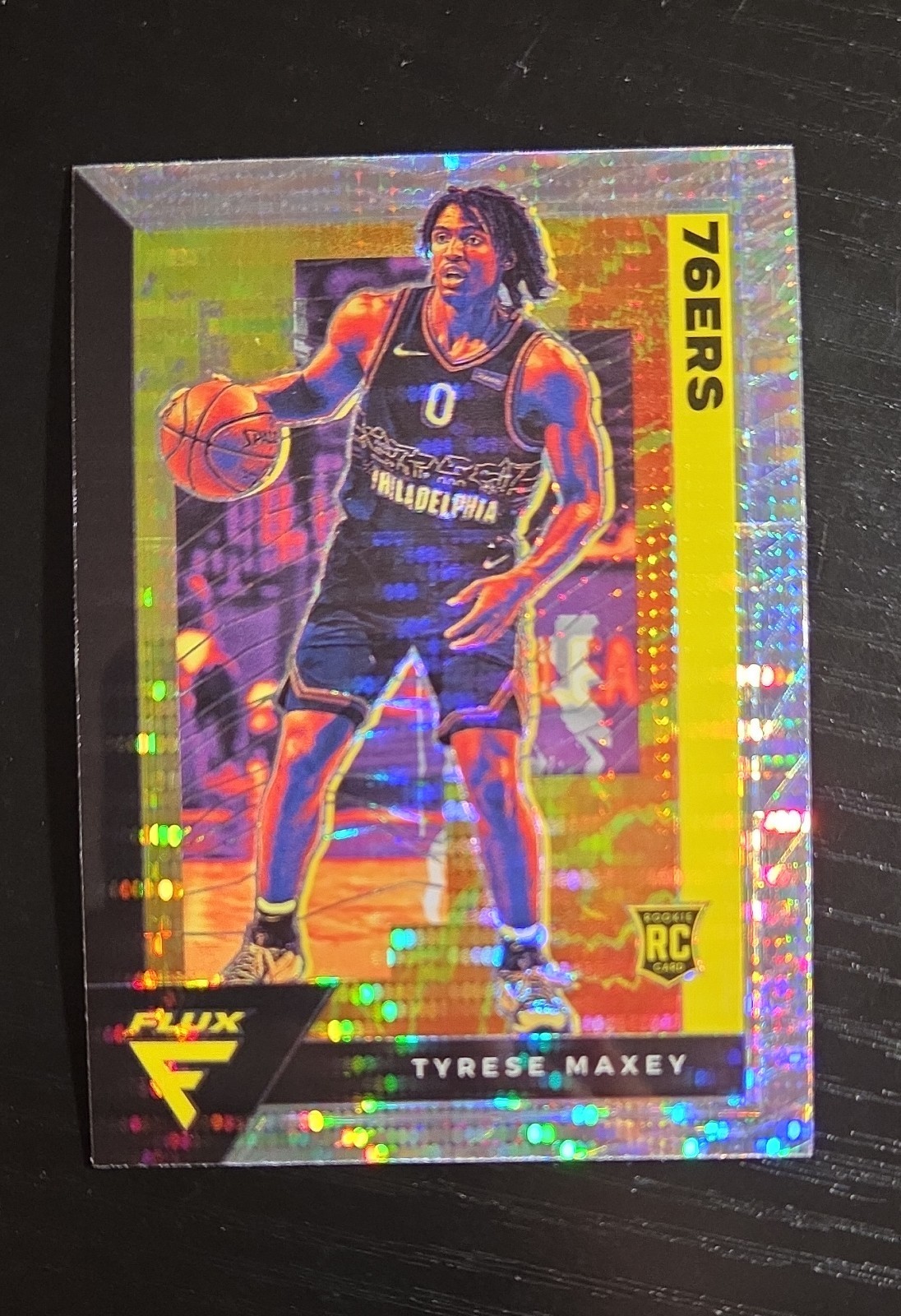 2020-21 Panini Flux Tyrese Maxey #208 Pulsar Prizm RC 76ers