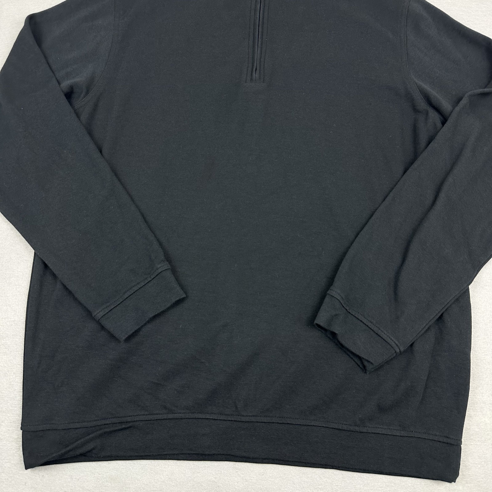 Peter Millar Sweater Men Large Black Solid 1/4 Zi… - image 3